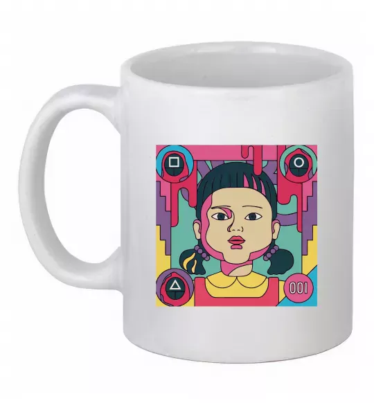 Чашка керамическая Squid game art Белый фото