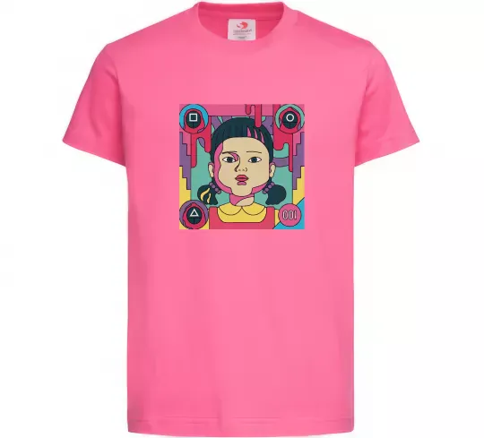 Детская футболка Squid game art Ярко-розовый фото