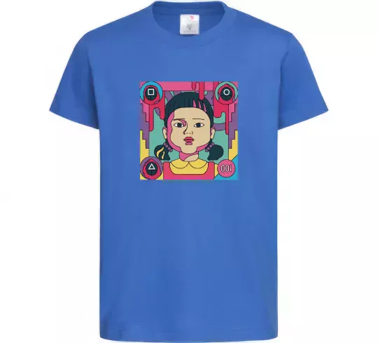 Детская футболка Squid game art Ярко-синий фото