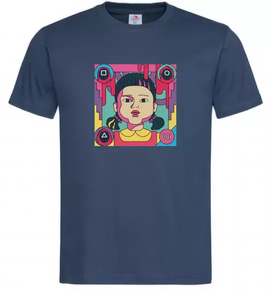 Чоловіча футболка Squid game art Темно-синій фото