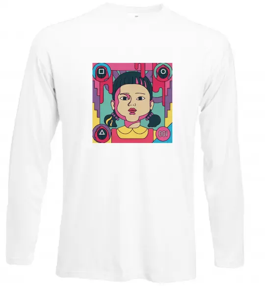 Лонгслив Squid game art Белый фото