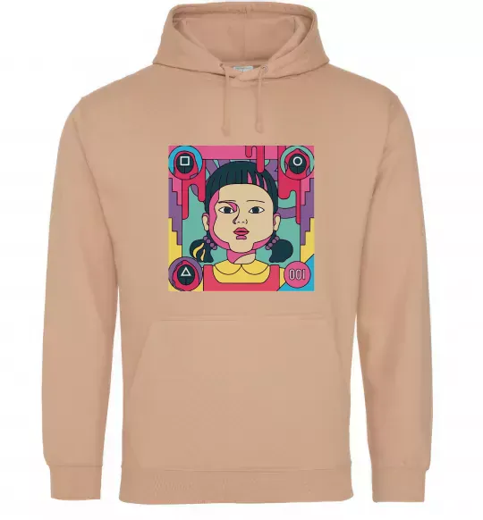 Жіноча толстовка (худі) Squid game art Пісочний фото