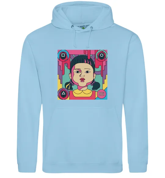 Женская толстовка (худи) Squid game art Голубой фото