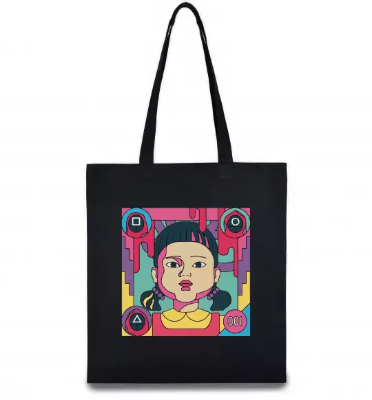 Эко-сумка Squid game art Черный фото