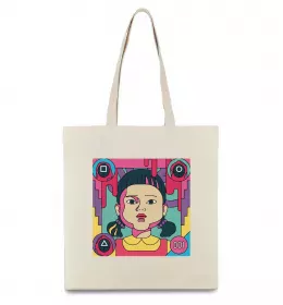 Еко-сумка Squid game art Бежевий фото