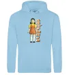 Женская толстовка (худи) Squid game don`t move Голубой Женская толстовка (худи) Squid game don`t move Голубой фото