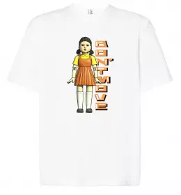 Футболка Оверсайз Squid game 120 Белый фото Футболка Оверсайз Squid game 120 Белый фото