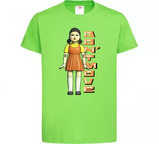 Детская футболка Squid game don`t move Лаймовый фото