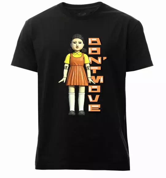 Мужская премиум футболка Squid game don`t move Черный фото