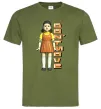 Чоловіча футболка Squid game don`t move Оливковий фото