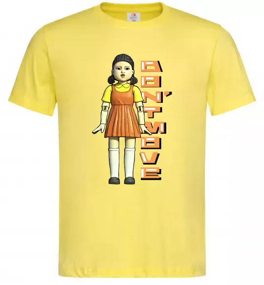 Чоловіча футболка Squid game don`t move Лимонний фото