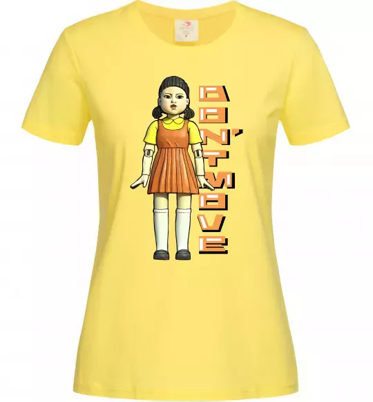 Женская футболка Squid game don`t move Лимонный фото