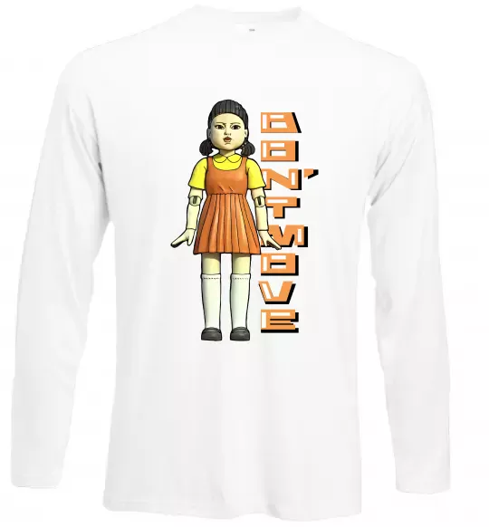 Лонгслив Squid game don`t move Белый фото