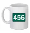 Чашка керамическая Squid game 456 Белый фото