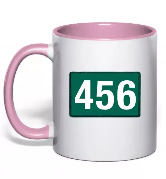 Чашка с цветной ручкой Squid game 456 Нежно розовый фото