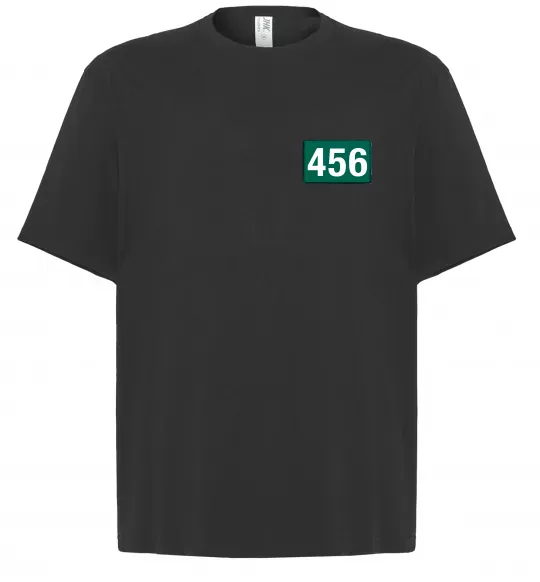 Футболка Оверсайз Squid game 456 Черный фото