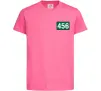 Детская футболка Squid game 456 Ярко-розовый фото