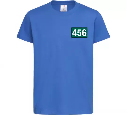 Детская футболка Squid game 456 Ярко-синий фото
