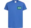 Детская футболка Squid game 456 Ярко-синий фото