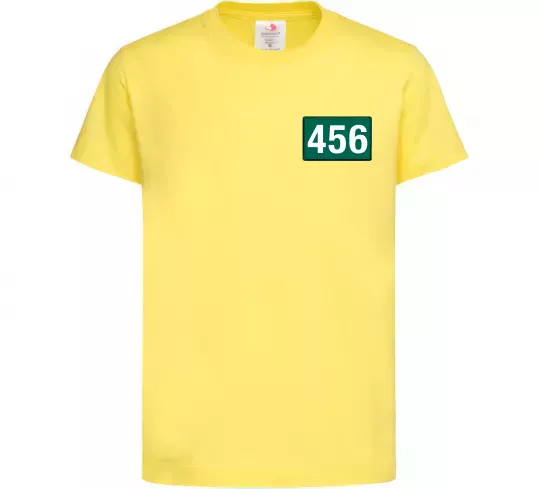 Детская футболка Squid game 456 Лимонный фото