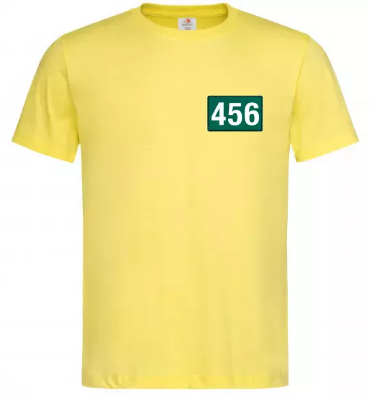 Мужская футболка Squid game 456 Лимонный фото