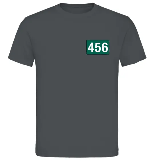 Мужская футболка Squid game 456 Графит фото