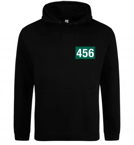 Мужская толстовка (худи) Squid game 456 Черный фото