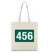 Эко-сумка Squid game 456 Бежевый фото