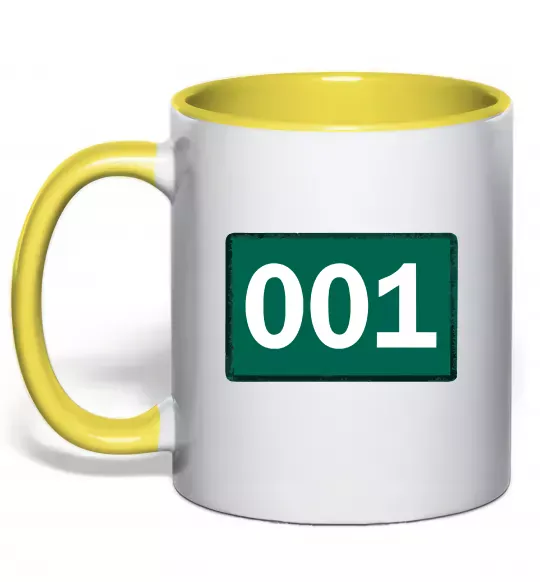 Чашка с цветной ручкой Squid game 001 Солнечно желтый фото