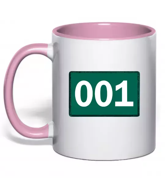 Чашка с цветной ручкой Squid game 001 Нежно розовый фото