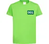 Детская футболка Squid game 001 Лаймовый Детская футболка Squid game 001 Лаймовый фото