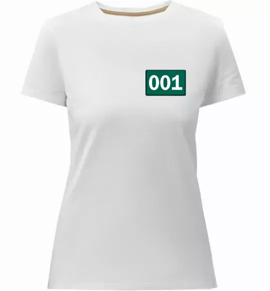 Жіноча преміум футболка Squid game 001 Білий фото