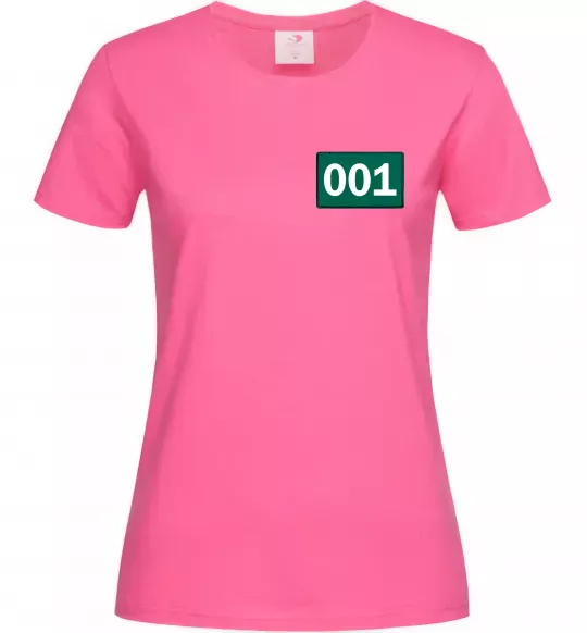 Женская футболка Squid game 001 Ярко-розовый фото