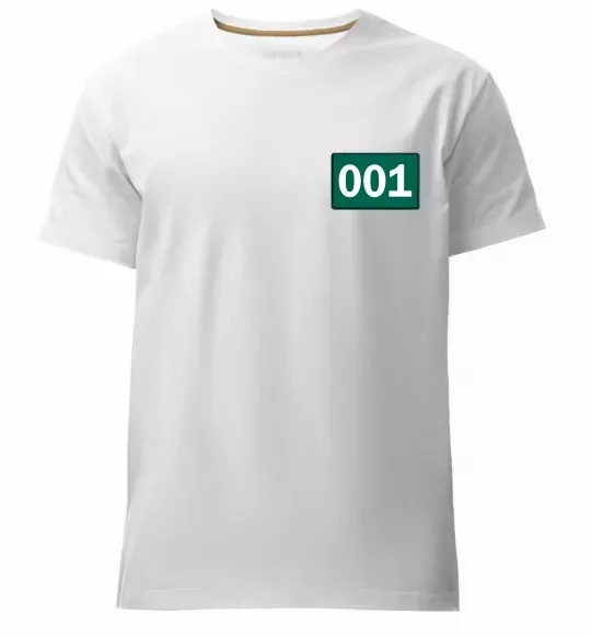 Чоловіча преміум футболка Squid game 001 Білий фото