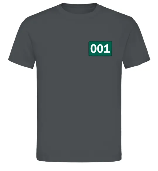 Мужская футболка Squid game 001 Графит фото