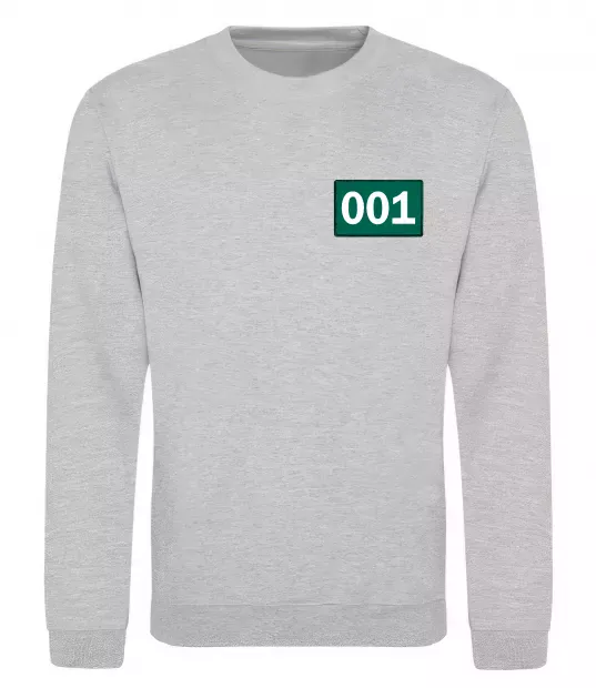 Свитшот Squid game 001 Серый меланж фото