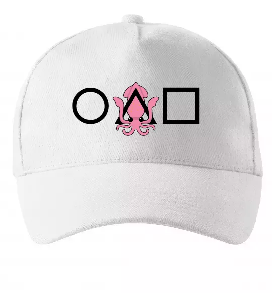 Кепка Squid game кальмар Белый фото