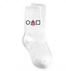 Носки Squid game кальмар Белый фото