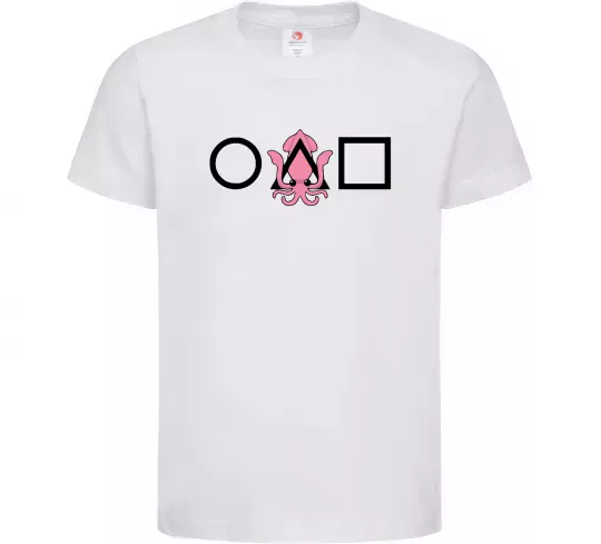 Дитяча футболка Squid game кальмар Білий фото