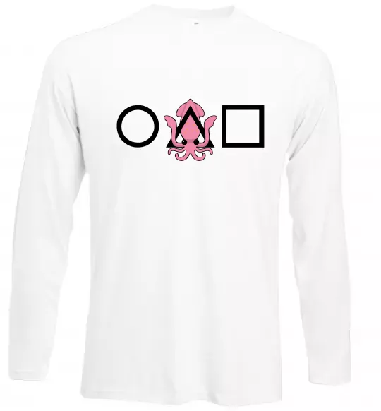 Лонгслив Squid game кальмар Белый фото