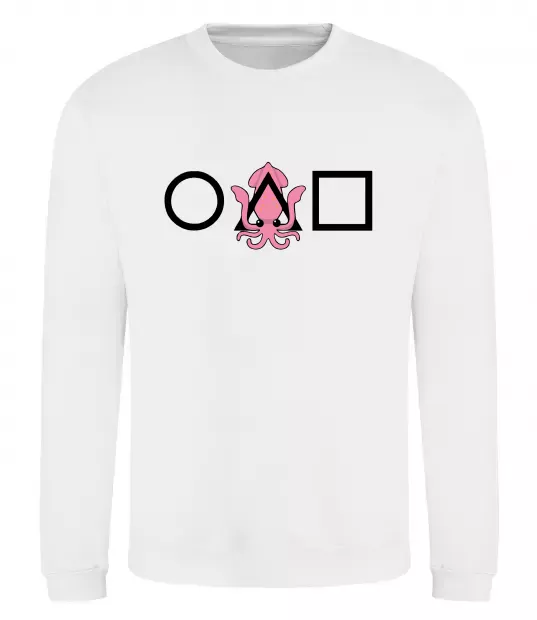 Свитшот Squid game кальмар Белый фото