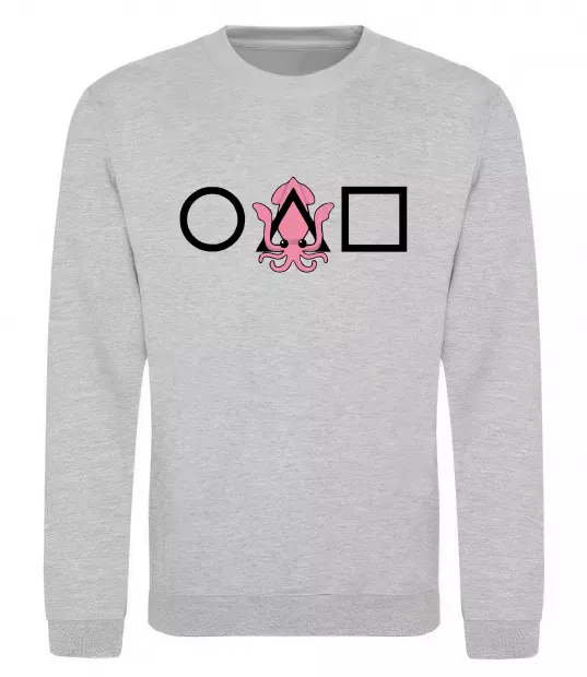 Свитшот Squid game кальмар Серый меланж фото