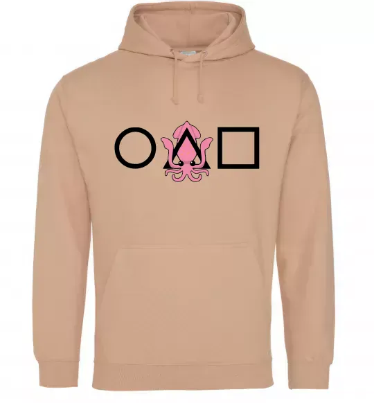 Мужская толстовка (худи) Squid game кальмар Песочный фото