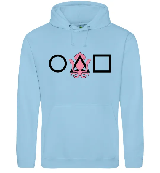 Женская толстовка (худи) Squid game кальмар Голубой фото