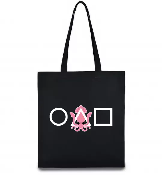 Эко-сумка Squid game кальмар Черный фото