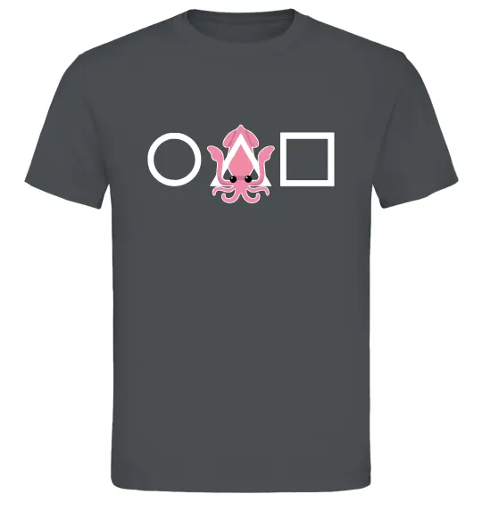 Чоловіча футболка Squid game кальмар Графіт фото