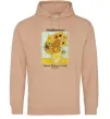 Мужская толстовка (худи) Ван Гог Ваза із соняшниками Песочный фото