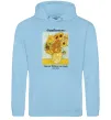 Чоловіча толстовка (худі) Ван Гог Ваза із соняшниками Блакитний фото