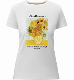 Женская премиум футболка Ван Гог Ваза із соняшниками