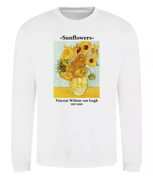 Свитшот Ван Гог Ваза із соняшниками Белый фото